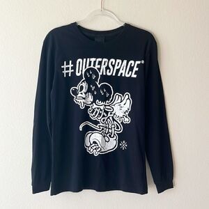 Outerspace Mickey Mouse Skeleton Long Sleeve Shirt